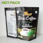 Custom matte black printing aluminum foil food grade coffee stand up packaging bags