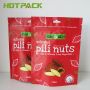Custom aluminum snack cashew nuts frosted zipper packaging stand up pouch with clear window food bag