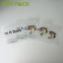 Custom clear window hologram back film plastic packaging mylar  3 side seal bag