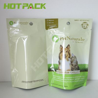 Custom printed aluminium foil  plastic stand up zipper pouch packaging bags for pet food