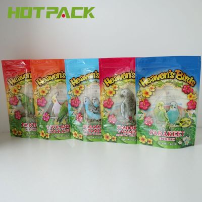 Food grade printed packaging bag stand up plastic zipper mylar pet food bags with custom own logo