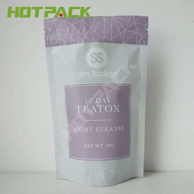 Custom Printed  Zip lock Mylar Aluminum Foil Bags Tea Packaging Pouches