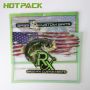 Customized printed resealable zipper transparent soft plastic fishing bait soft package bag 