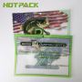 Customized printed resealable zipper transparent soft plastic fishing bait soft package bag 