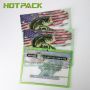 Customized printed resealable zipper transparent soft plastic fishing bait soft package bag 
