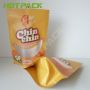 Food grade zipper top plastic stand up pouch snack food packaging bags for chips with clear window