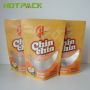 Food grade zipper top plastic stand up pouch snack food packaging bags for chips with clear window