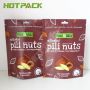 Factory custom print plastic packaging bag for nuts stand up food edible pouch with zipper