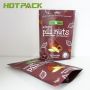 Factory custom print plastic packaging bag for nuts stand up food edible pouch with zipper