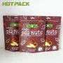 Factory custom print plastic packaging bag for nuts stand up food edible pouch with zipper