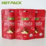 Mylar plastic packaging food bag smell proof stand up zipper food bag for nuts with custom own logo