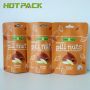 Frosted custom printed  resealable packaging bag for nuts mylar stand up zipper food pouch