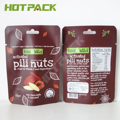 Customized digital printing laminated material plastic stand up ziplock bag for nuts 