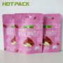 Food grade matte plastic food packaging pouch custom print stand up zipper aluminum foil nuts bag