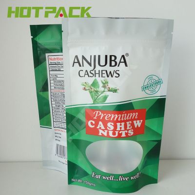 Custom printing aluminium foil plastic mylar bags smell proof stand up resealable zipper for nuts