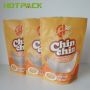 Matte printed laminated material plastic clear food packaging bag edibles stand up zipper chips bag