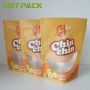 Custom printed heat seal food grade stand up snack food edibles pouch zipper coconut chips packaging bag