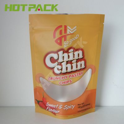 Custom heat seal zipper lock infused coconut chips packaging bags stand up snack food pouch