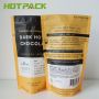 Matte printed stand up recyclable zipper lock plastic packaging chocolate powder bag with custom own logo