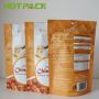 Reusable zipper logo customized edibles food grade packaging bag matte finish snack food clear stand up pouch