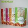 Good quality zipper top plastic  laminated packaging bag stand up snack food pouch