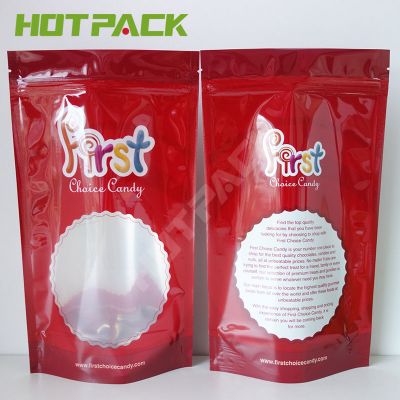 Food grade edible packaging snack food bag for candy laminated mylar stand up zipper pouch