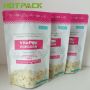 Custom matte surface heat sealed foil mylar stand up edibles food pouch popcorn bags