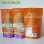 Custom aluminum reusable zipper standing snack food bags nut/dried fruit plastic bag with window