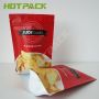 Heat Sealed Aluminum Lined Bag Of Chips Stand Up Zipper Food Pouch Crisp Packaging Bags