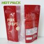 Manufacturer custom glossy mylar stand up zip lock clear plastic bags for packing snack food