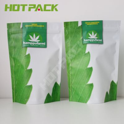 Custom Logo Aluminum Foil Matte Zipper Weed  Packaging Pouch