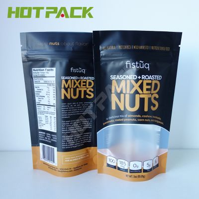 Custom With Logo Printed Plastic Coffee Tea Nut Snack Food Packaging Pouches Bags