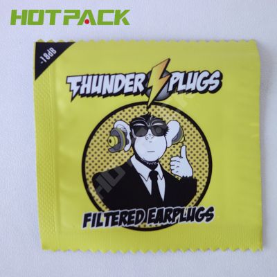 Customized Mylar Thunder Plugs Bags Plastic Small Three Side Seal Bag