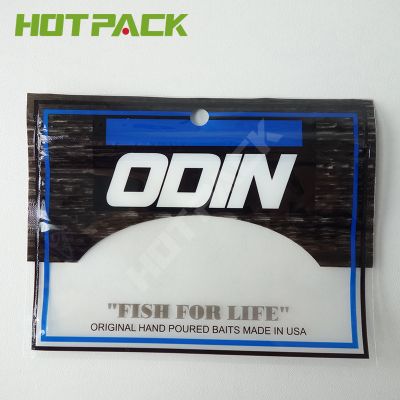 Custom Matte Plastic Mylar Fishing Lure Feed Packaging Zipper 3 Side Seal Pouch Bags