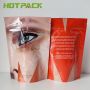 Custom resealable cosmetic holographic plastic packaging bag