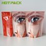 Custom resealable cosmetic holographic plastic packaging bag