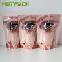 Custom resealable cosmetic holographic plastic packaging bag