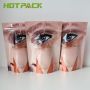 Custom resealable cosmetic holographic plastic packaging bag