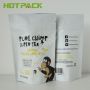 Custom Mylar Stand Up Zipper Plastic Pouch Bag  For Matcha Green Tea Powder