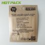 Custom frosted printing mylar brown kraft paper 3 side seal bag with window for toy 