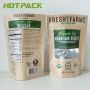 Custom Logo Size  Printing Aluminium Kraft Paper Stand Up Pouch For Nuts Chocolate Food Bag