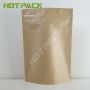 Customized Print  Kraft Paper Packing Bag With Zipper Pouch for Beef Jerky Tea Candy 