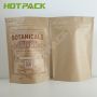 Customized Print  Kraft Paper Packing Bag With Zipper Pouch for Beef Jerky Tea Candy 