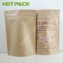 Customized Print  Kraft Paper Packing Bag With Zipper Pouch for Beef Jerky Tea Candy 