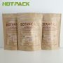 Customized Print  Kraft Paper Packing Bag With Zipper Pouch for Beef Jerky Tea Candy 