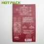 Custom Aluminum Foil Zipper Bag 3 Side Seal plastic Packaging Bag