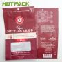 Custom Aluminum Foil Zipper Bag 3 Side Seal plastic Packaging Bag