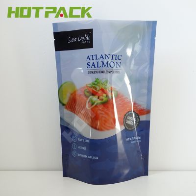 Custom Food Grade Logo Printed For Plastic Frozen  Packaging Stand Up Pouch