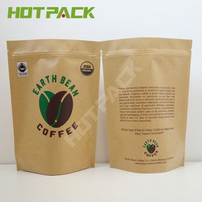 Custom Stand Up Bag With Zipper for Coffee Beans Powder Packaging Bags