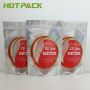Mylar Bag Edible Glossy One Side Clear Window One Side Foil With Zipper Bag